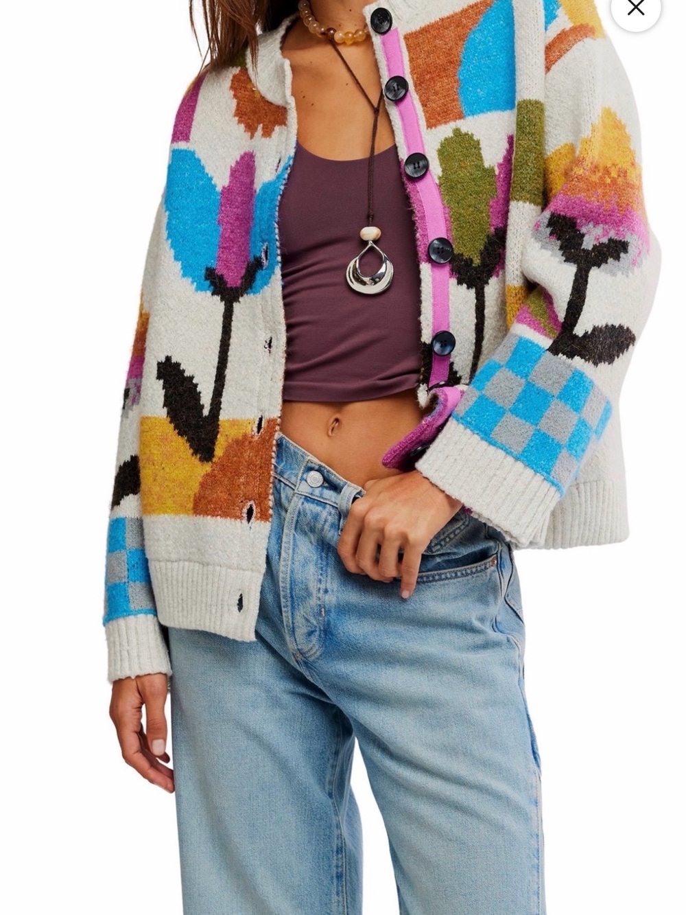 $298! Free People Tulip Whirl
Cardigan Relaxed NEW, NWT